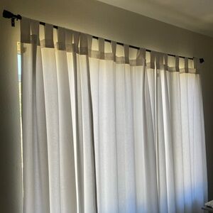 Pottery Barn White Curtain Panels (x3)